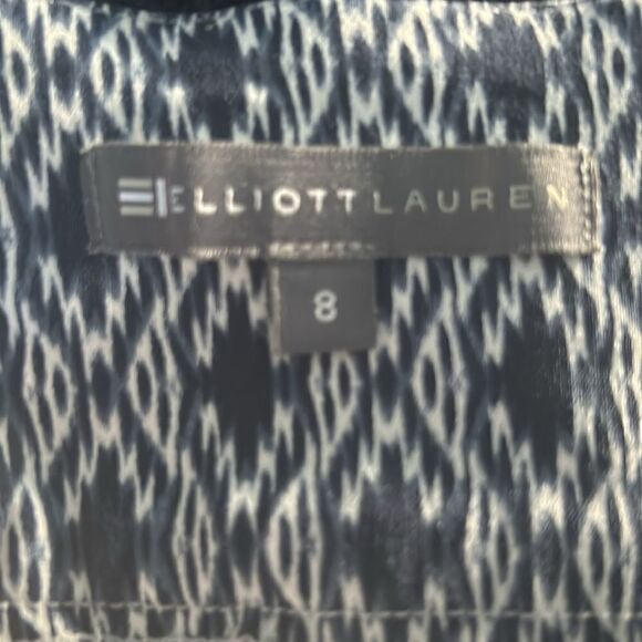 ELLIOTT LAUREN BLUE MOSAIC PRINT SKORT - Picture 6 of 10